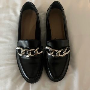 Black loafers